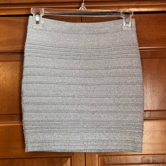 Charlotte Russe Dresses & Skirts - Silver sparkly skirt